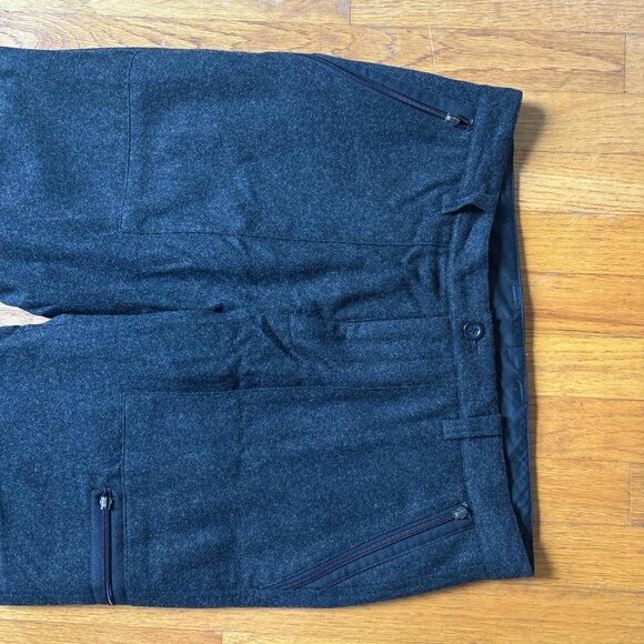 Wool blend dark charcoal grey/black pants - Picture 2 of 6